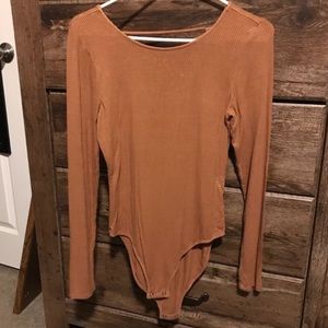 ribbed ae cross cross bodysuit